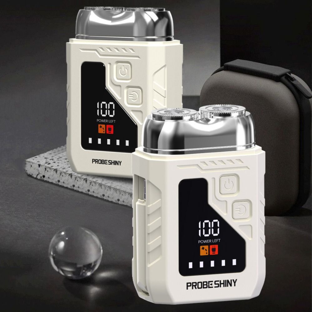 Men'S Grooming Mirror - Rasoio Elettrico Mini 2in1 con Display