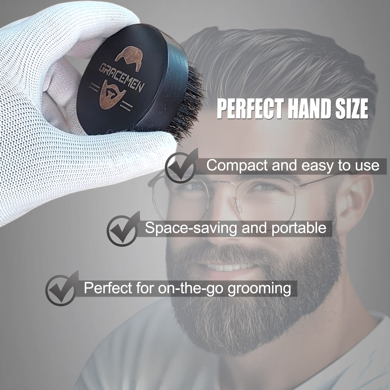 Spazzola da barba rotonda per  - Men'S Grooming Organizer recensione e prezzo