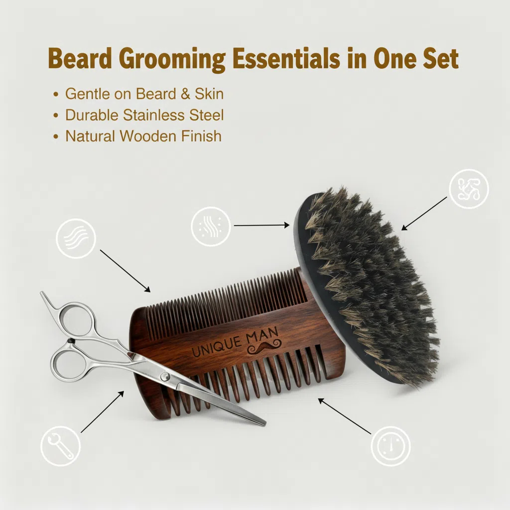 Set barba da uomo UNIQUE MAN,  - Men'S Grooming Organizer recensione e prezzo